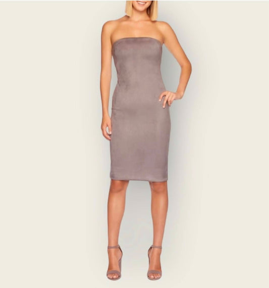 Susana Monaco - Tube faux suede dress midi