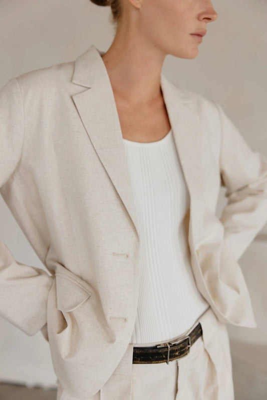 Mod Ref - Claudia Linen Mix Blazer