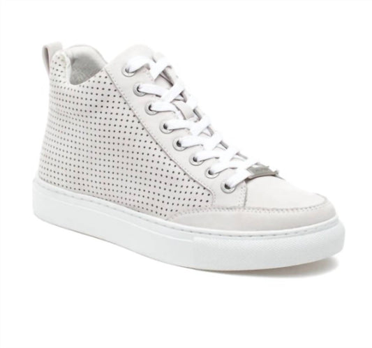 J/Slides - Ludlow Perforated Leather High Top Sneaker