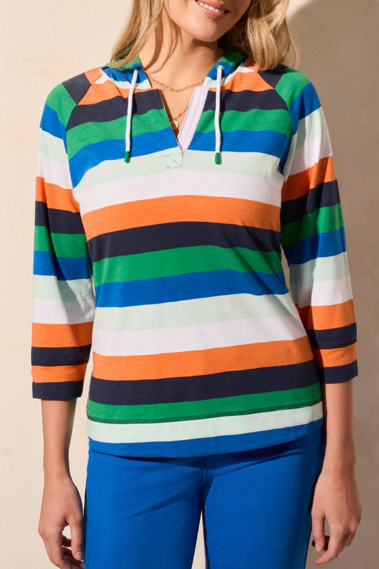 Tribal - Striped Raglan Hoody