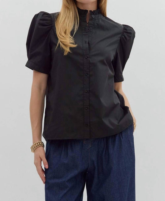 Entro - Short Sleeve Puff Sleeve Top