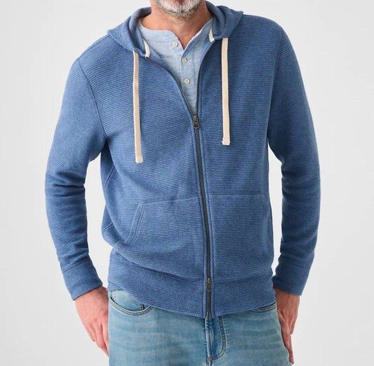 Faherty - Surf Waffle Zip Hoodie