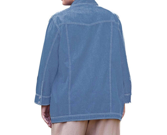 On The Plus Side - Premium Long Sleeve Rydel Denim Jacket - Plus Size