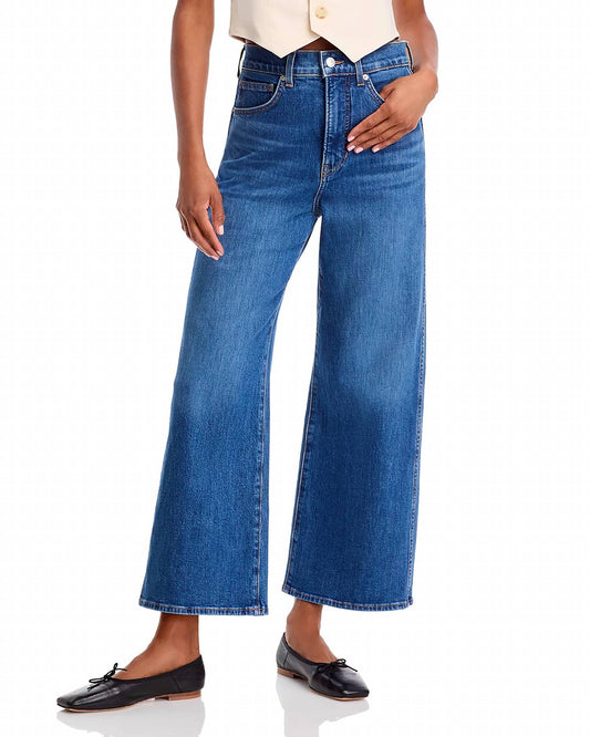 Veronica Beard - Women's Taylor Cropped High Rise Wide Leg Jeans