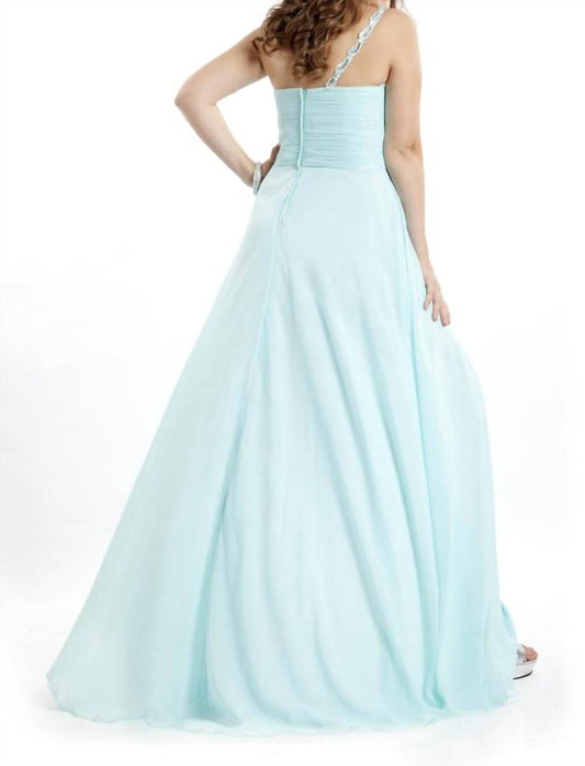 Rachel Allan - One Shoulder Chiffon Gown