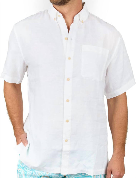 Kenny Flowers - The Casa Blanca Short Sleeve Linen Shirt