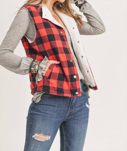 Risen - Checks Out Sherpa Vest