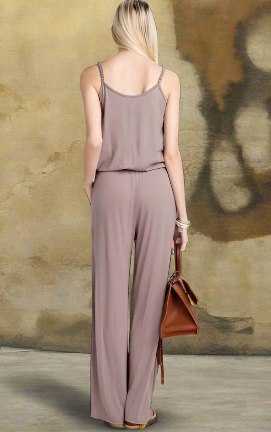 12Pm By Mon Ami - Soft Solid Jumpsuit