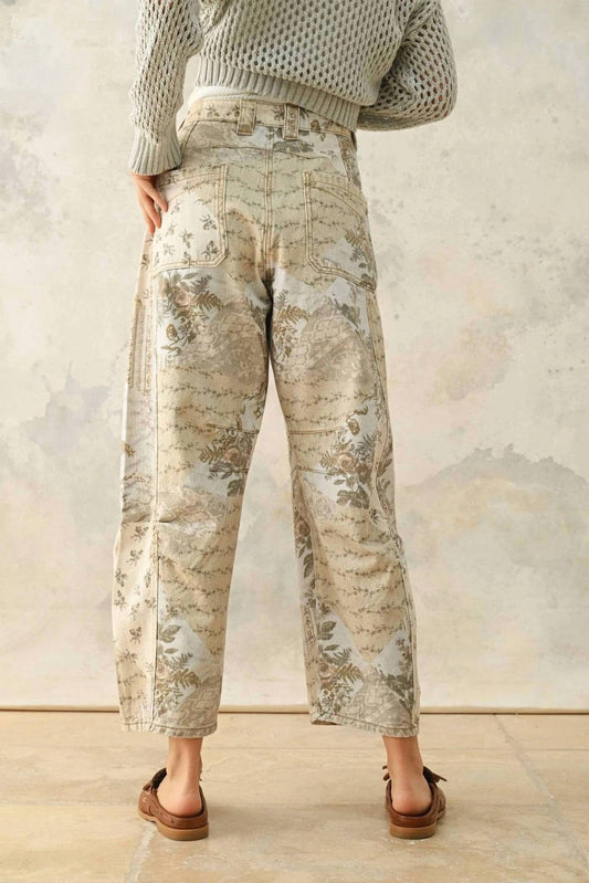 Miou Muse - Garden Print Barrel Pants