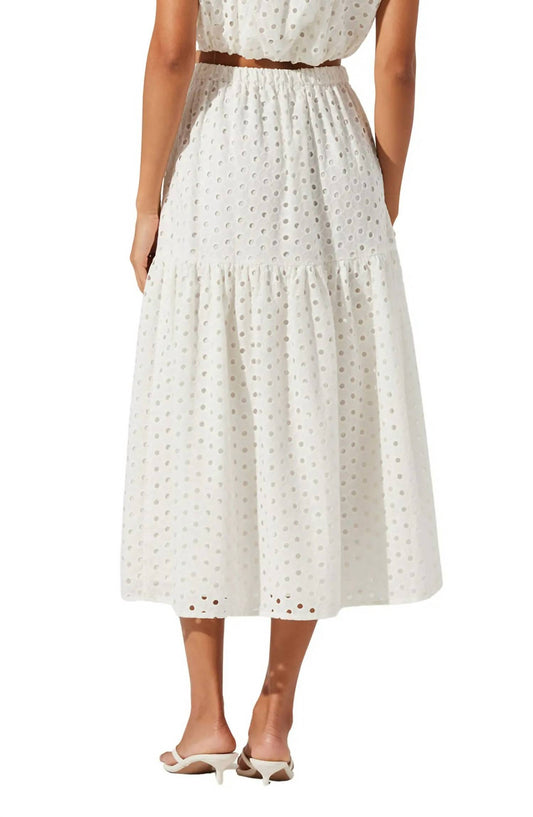 Astr - Eyelet Midi Skirt