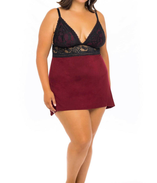 Oh La La Cheri - Louella Lace Chemise - Plus