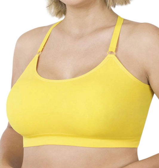 Zenana - Cross Back Padded Seamless Bra