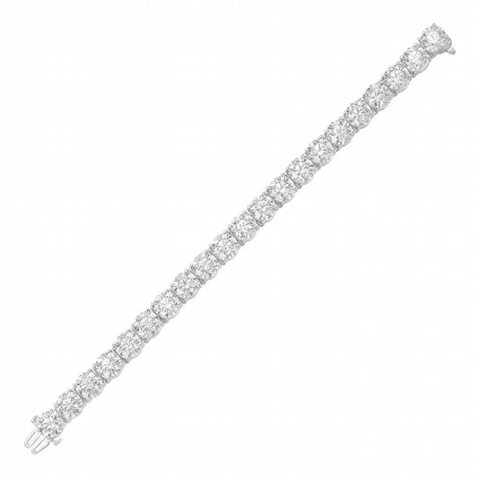 Diana M Jewels - 27.75 Cts Round Lab Grown Diamond Tennis Bracelet