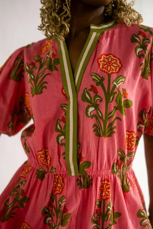 Thml - Emerson Puff Sleeve Flower Print Maxi Dress