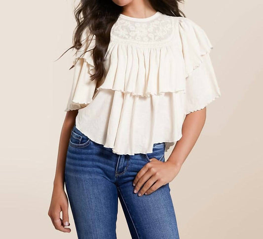 Free People - Rose Party Tiered Top