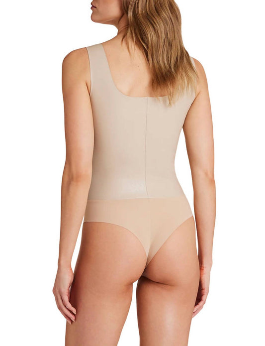 Commando - Faux Leather Squareneck Bodysuit