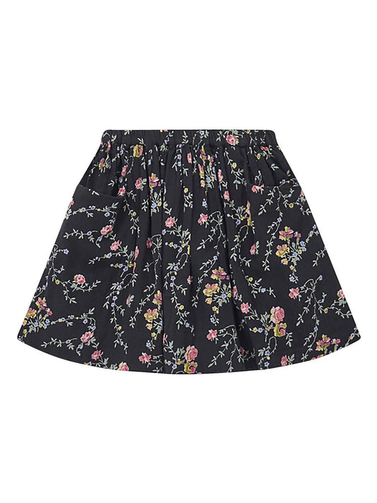 Romantic Print Gauze Skirt