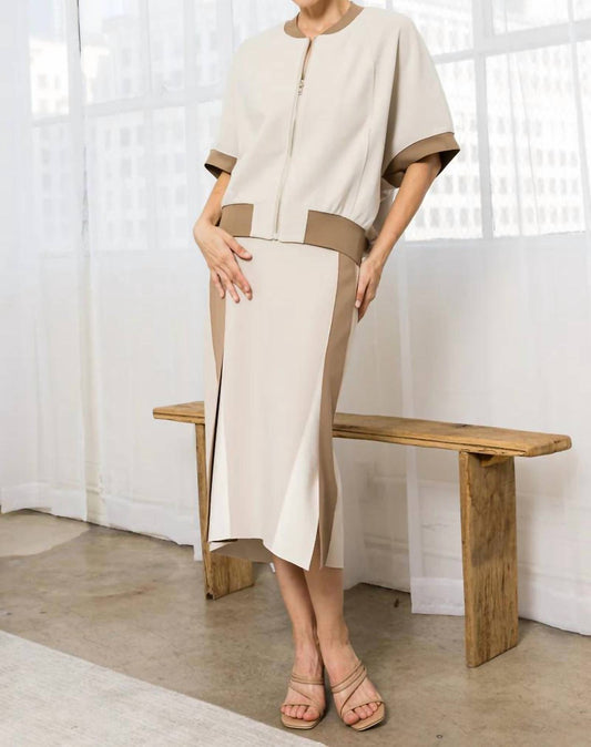 Joh - Katy Colorblock Skirt And Jacket Set