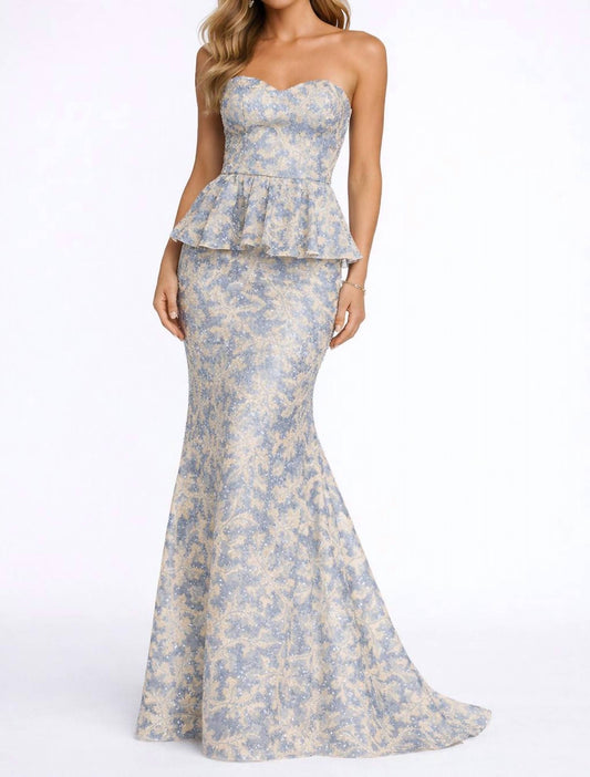Dress The Population - Scarlett Sequin Floral Mermaid Gown