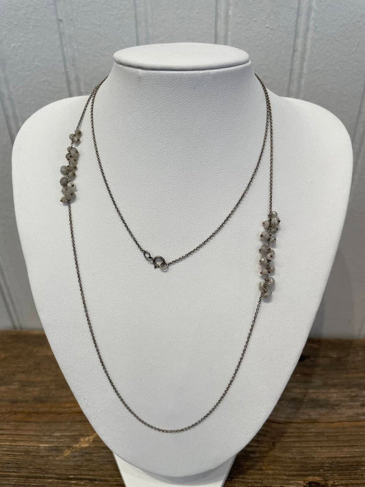 Carol Workinger Studio - Small Rutilated Qtz Rosecut Necklace - 17-18"