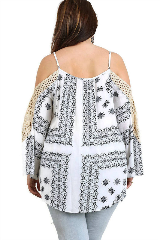 Umgee - Crochet Cold Shoulder Tunic