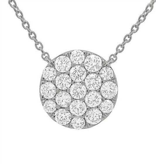 Diana M Jewels - 0.48 Cts Pave Diamond Disc Pendant