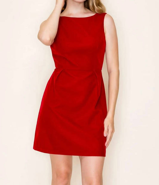 B.Right - Velvet Mini Dress With Back Ribbon