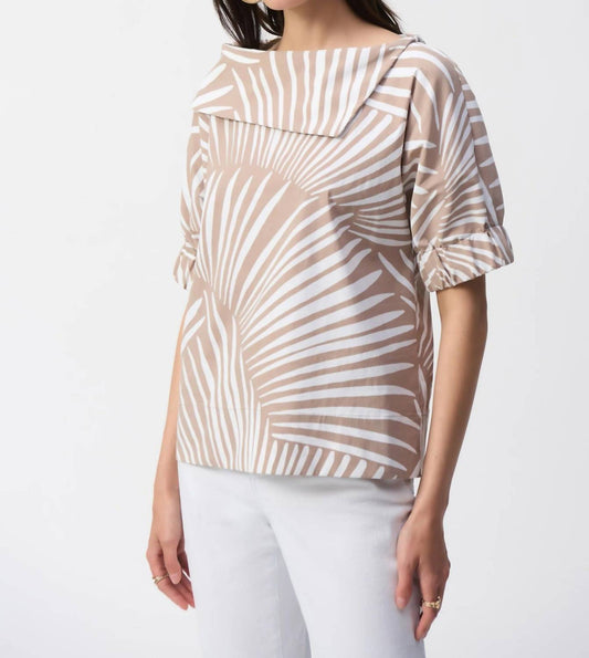 Joseph Ribkoff - Tropical Print Puff Sleeve Top