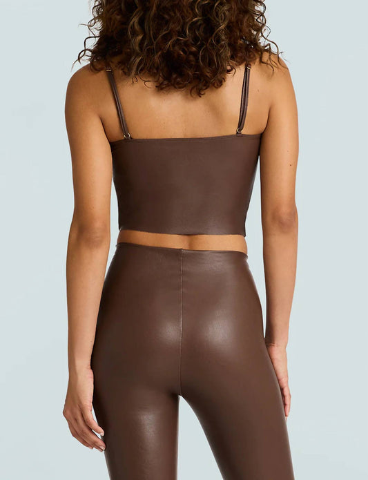 Commando - Faux Leather Cami Crop Top