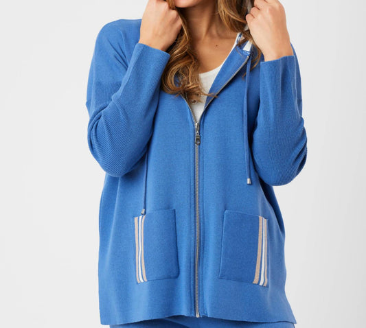 Angel Apparel - Stripe Detail Zip Up Hoodie