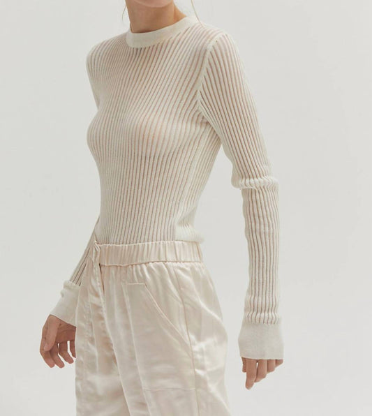 Crescent - Tina Long Sleeve Slim Fit Knit Top