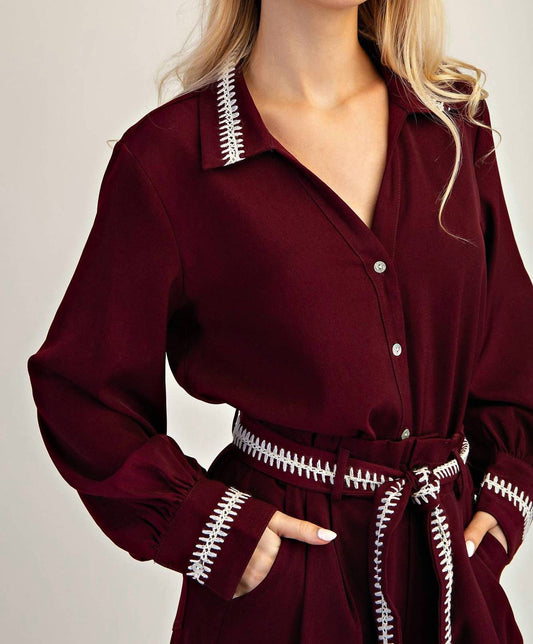 Glam - Stitched Grace Button-down Shirt