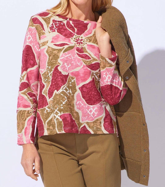 Habitat - Decoupage Floral Stepped Hem Tee