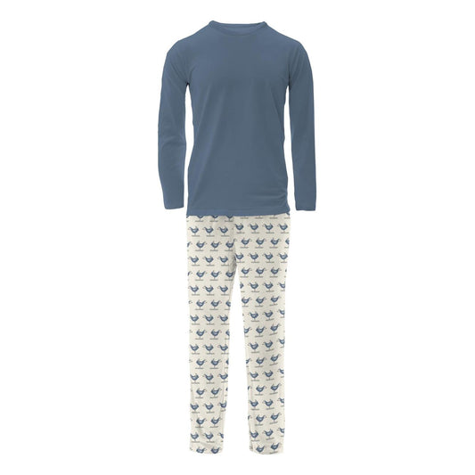 Kickee - Men's Long Sleeve Pajama Set