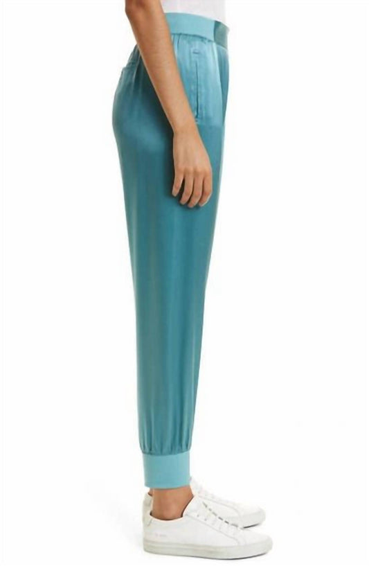 Atm - Women's PLeated Front Silk Jogger Pants