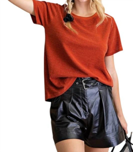 Kori - Foggy Foil Contrast Top