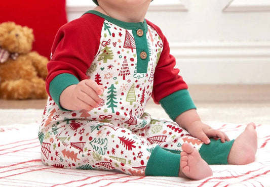 Tesa Babe - Baby Boy Cozy Christmas Long Sleeve Romper