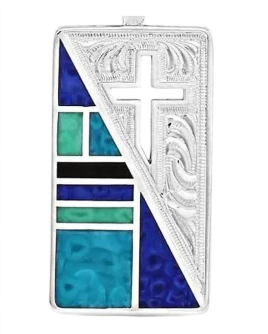 Montana Silversmiths - Men's American Legends Cross Block Pendant Necklace