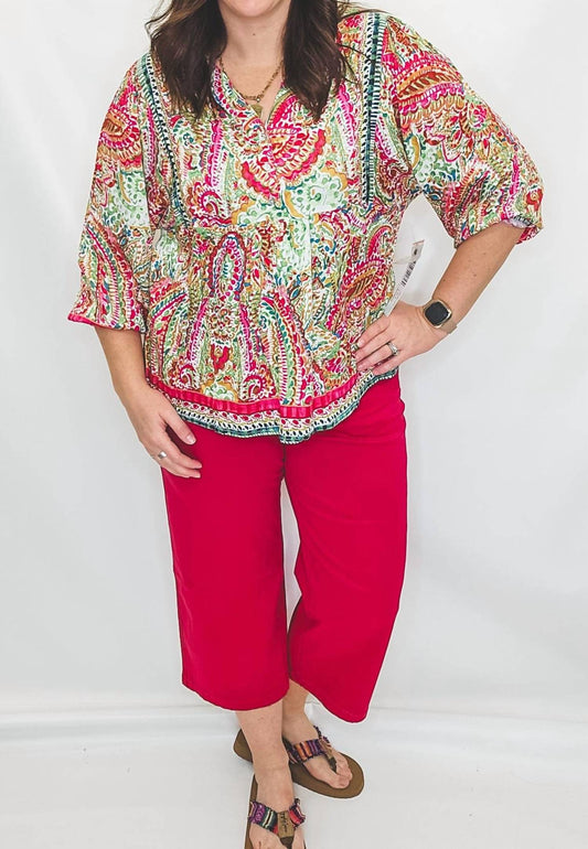 Tribal - Tropical Sleeve Blouse
