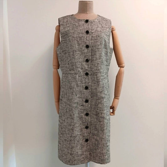 Lafayette 148 - Women's Linen-blend Sleeveless Button Front Dress