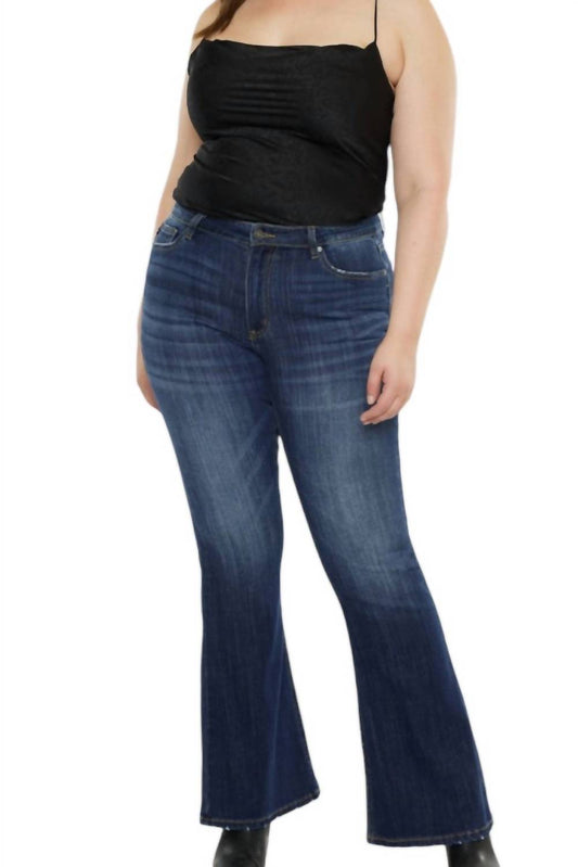 Kancan - Caity Denim Flare Jeans - Curvy