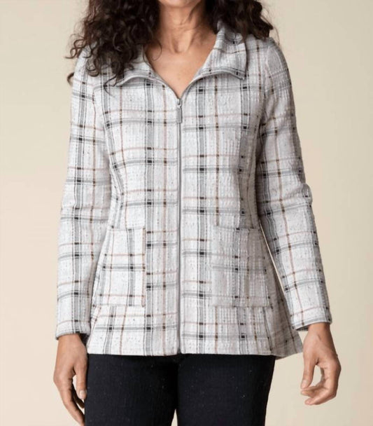 Habitat - Windowpane Plaid Knit Swing Jacket