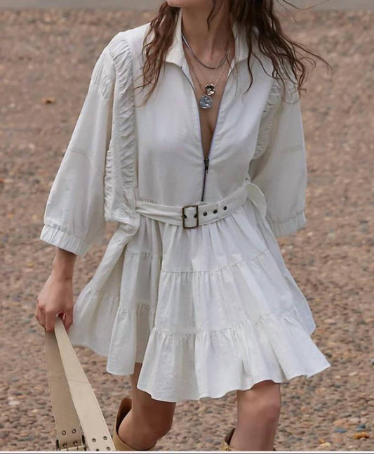 Free People - Ivory Belted Swing