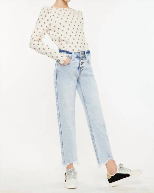 Kancan - Youth High Rise Cropped Straight Jeans