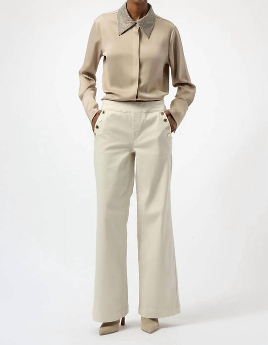 Joseph Ribkoff - Collared Front-button Long Sleeve Top