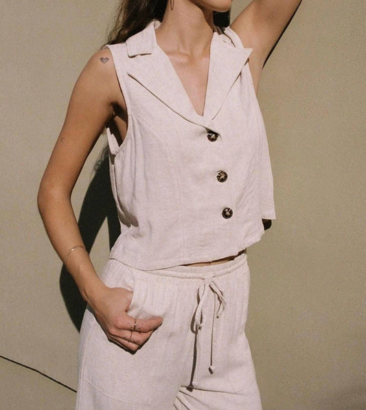 Kylie Paige - Kyla Linen Sleeveless Vest