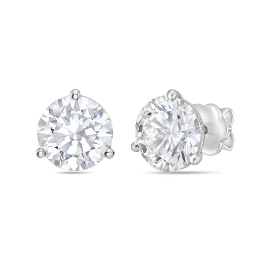Diana M Jewels - 12.00 Cts Round Lab Grown Stud Earrings