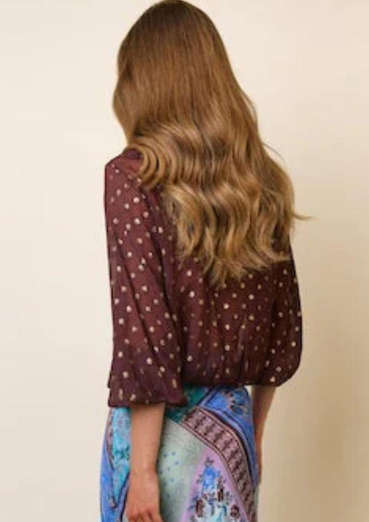 Rixo - Alora Metallic Top