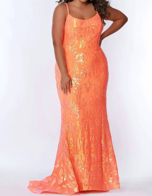 Sydney'S Closet - Sequined Mermaid Long Dress