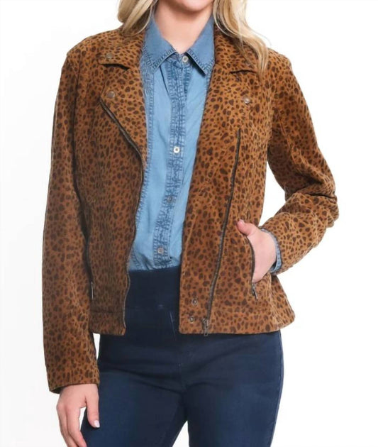 Doe And Rae - Leopard Moto Jacket